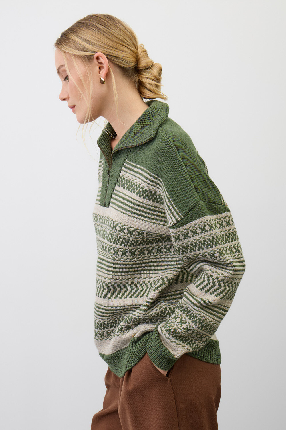 VERY NEAT Джемпер 579563 ЕВ 30281/ш зеленый