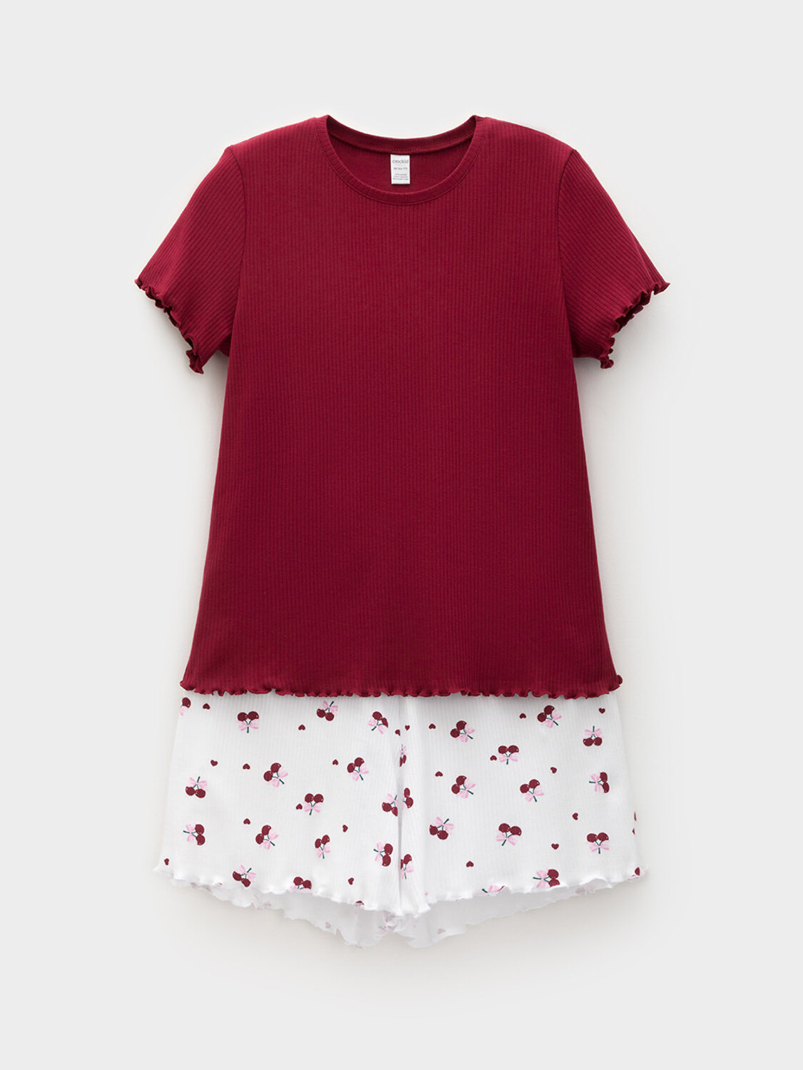 CROCKID Пижама 579627 МП 20256 бордовый