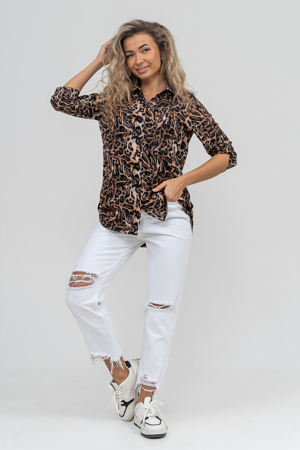 Натали Рубашка 579687 36872 коричневый