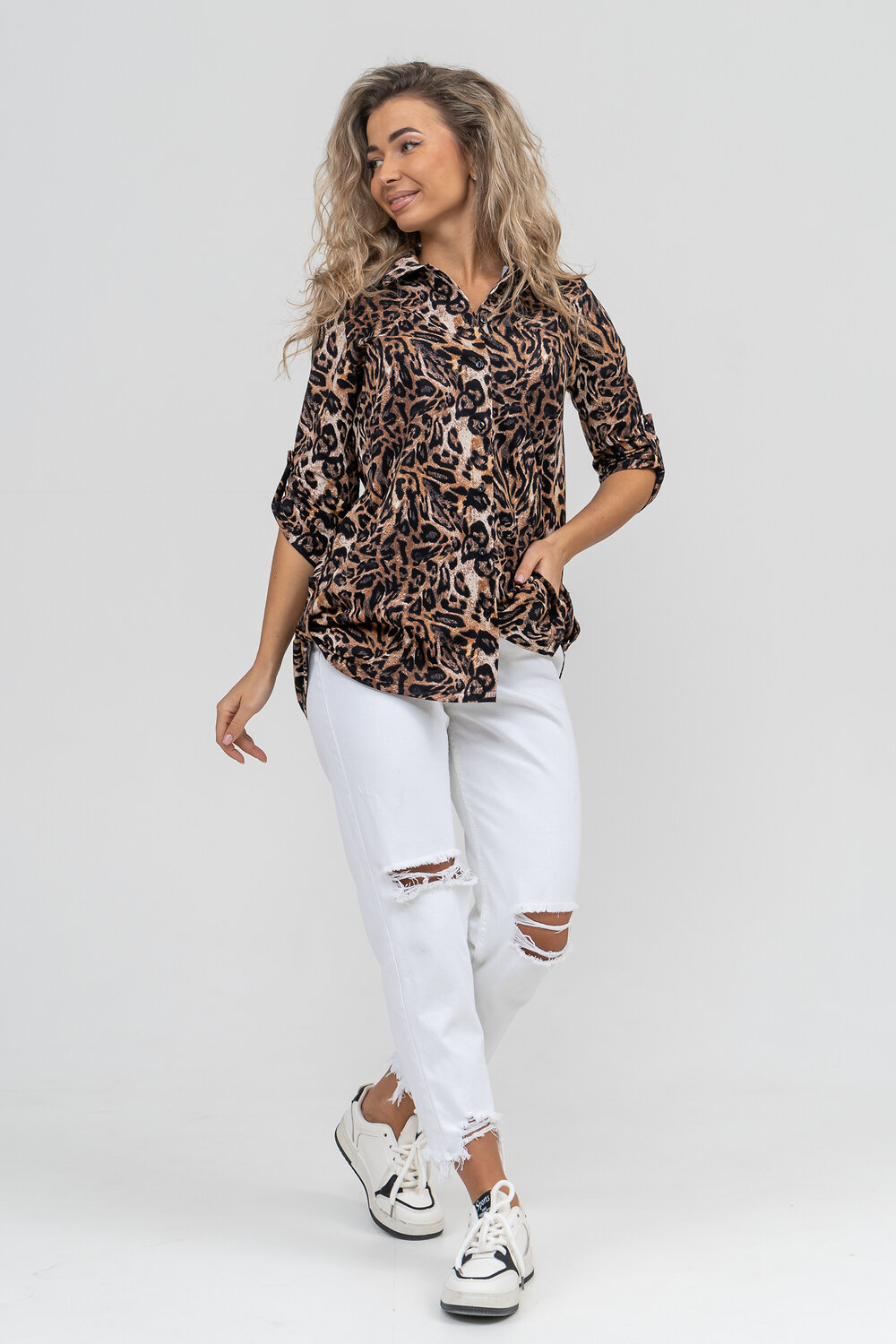 Натали Рубашка 579687 36872 коричневый