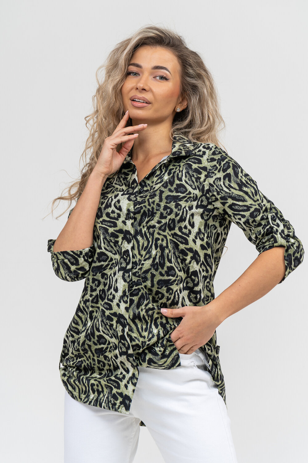 Натали Рубашка 579688 36872 зеленый