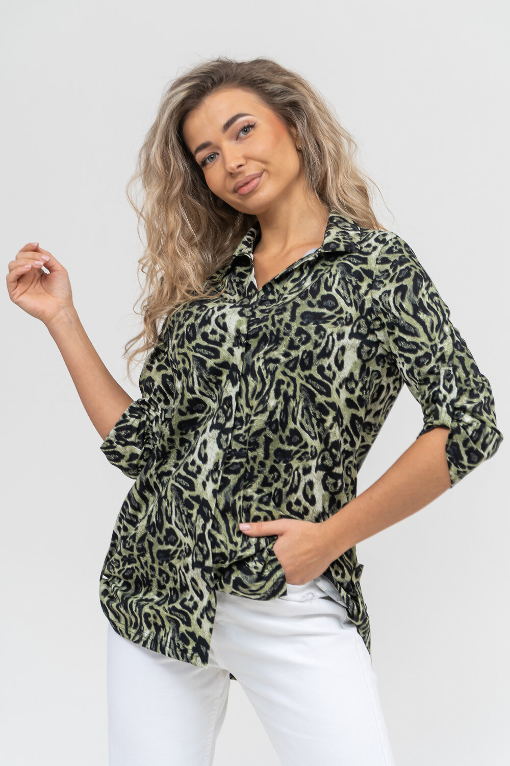 Натали Рубашка 579688 36872 зеленый