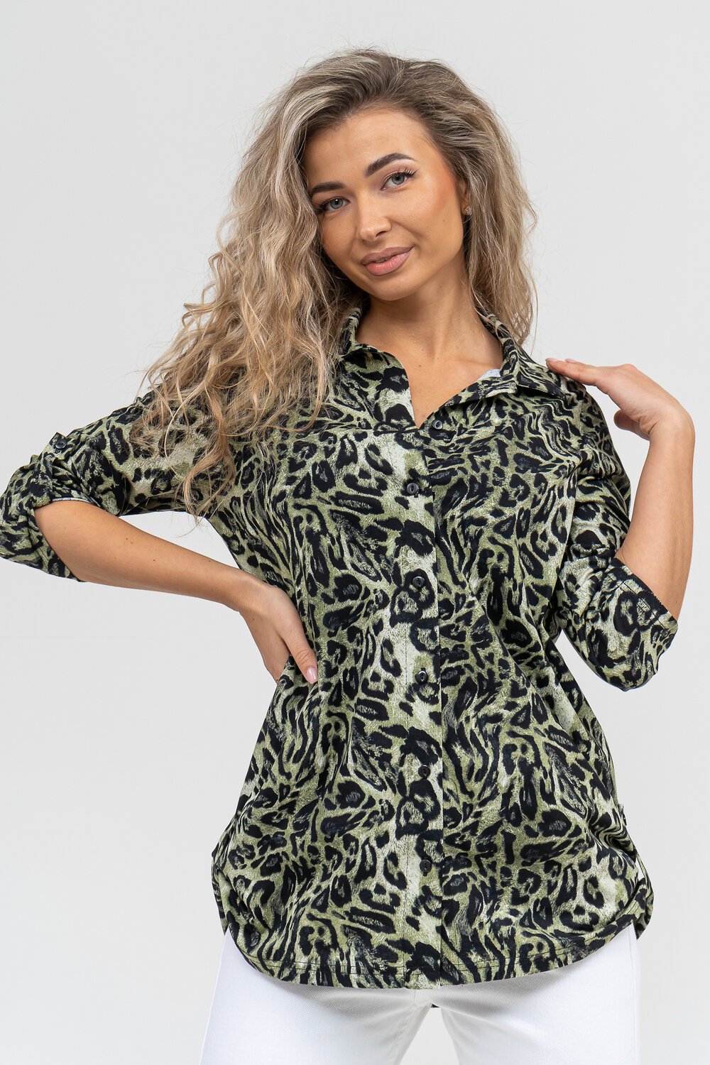 Натали Рубашка 579688 36872 зеленый