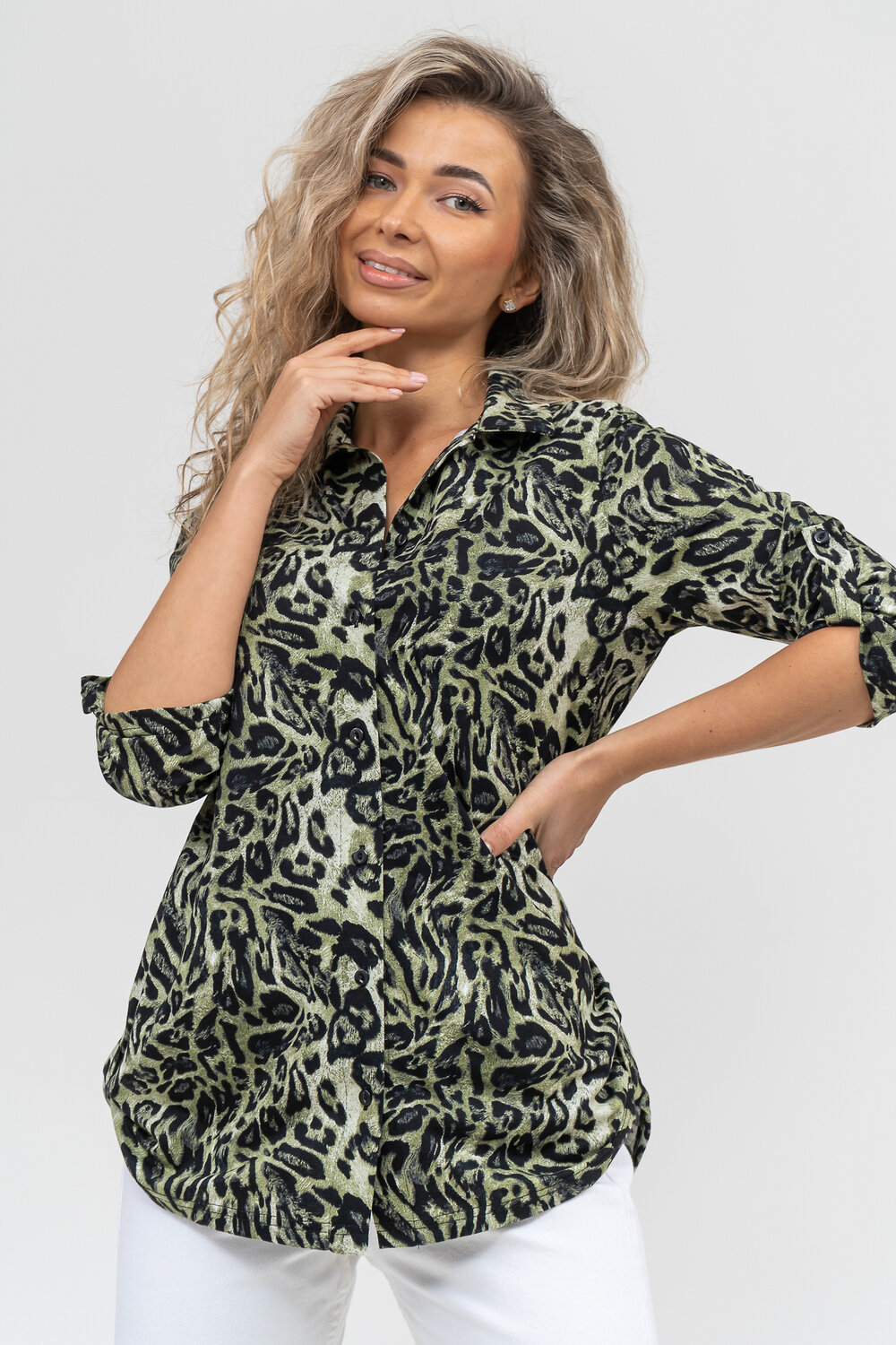 Натали Рубашка 579688 36872 зеленый