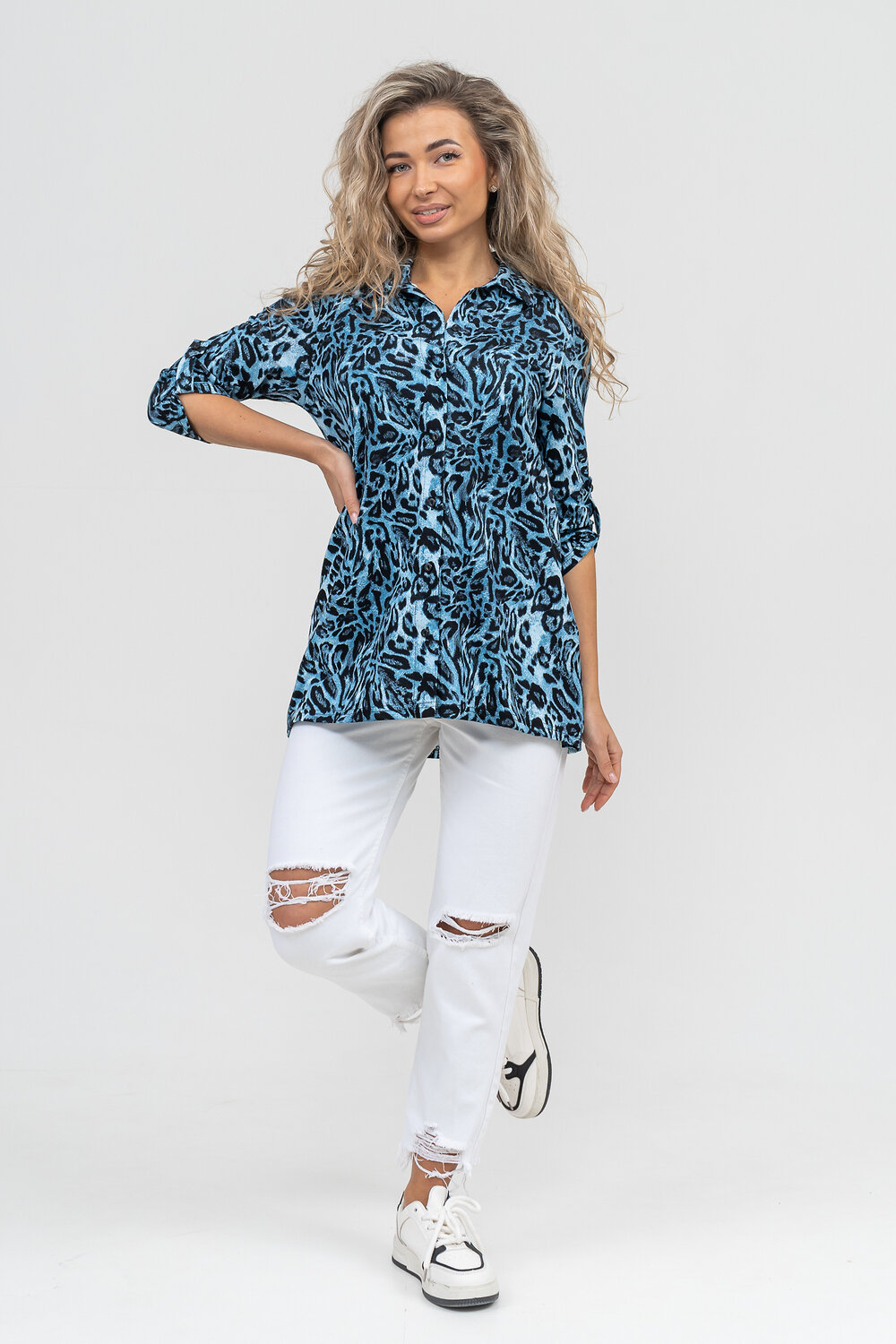 Натали Рубашка 579689 36872 синий