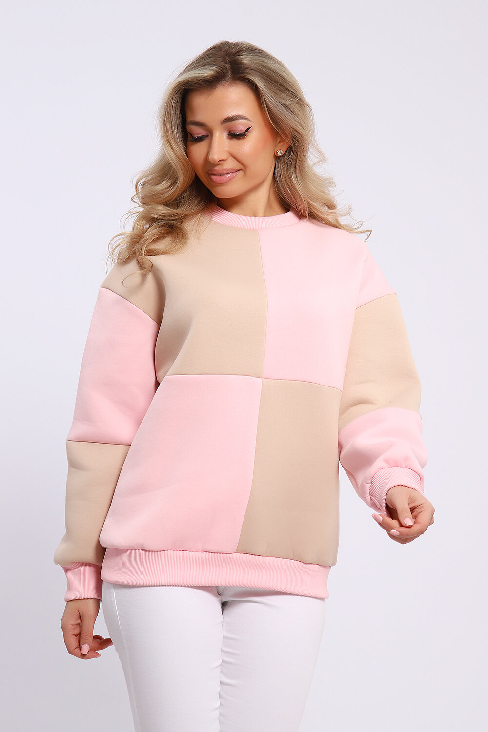 Натали Толстовка 579692 21055 розово-бежевый