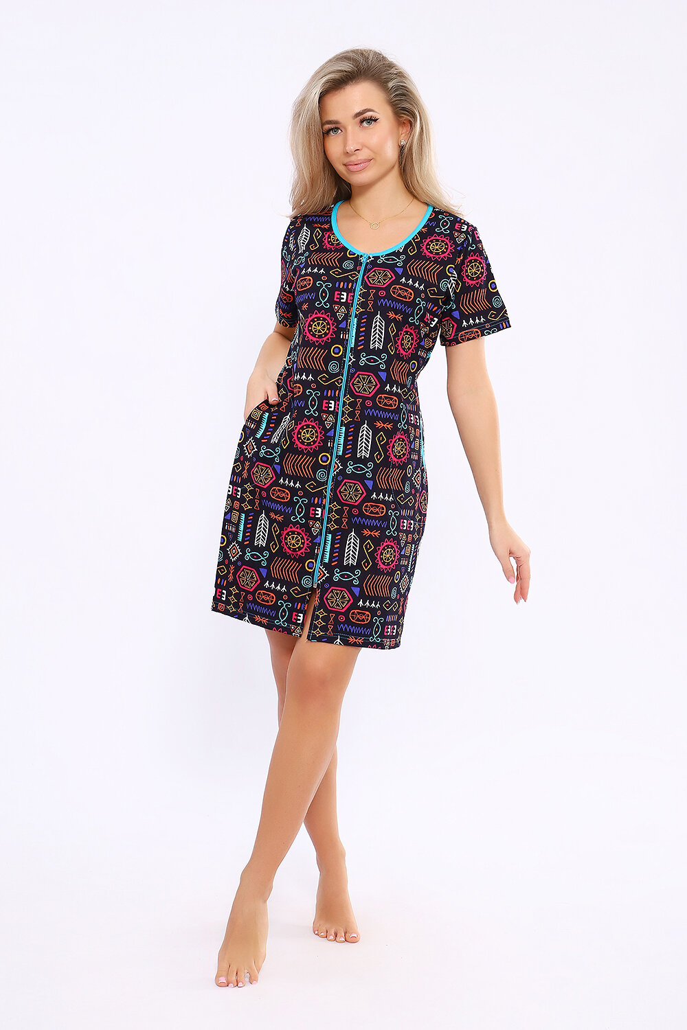 Натали Халат 579708 36867 синий