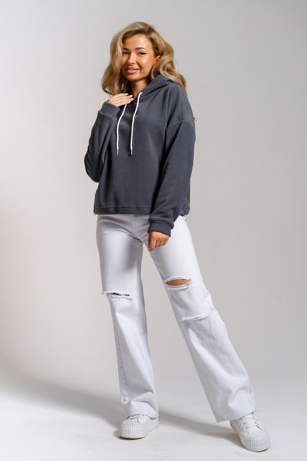 Натали Толстовка 579742 36860 серый