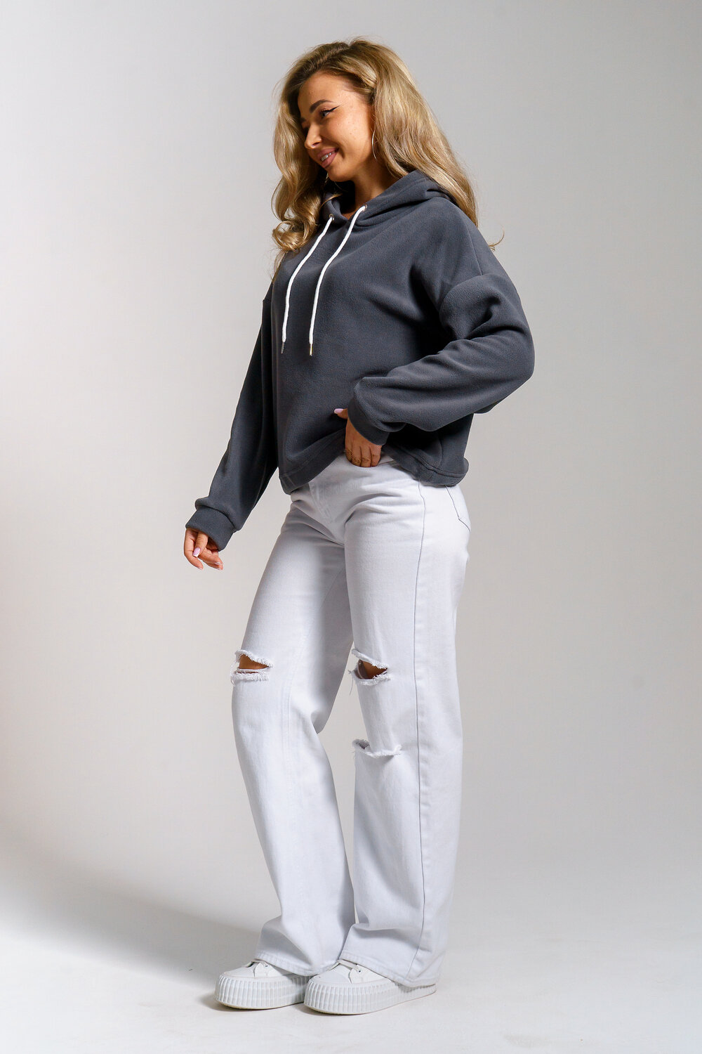 Натали Толстовка 579742 36860 серый