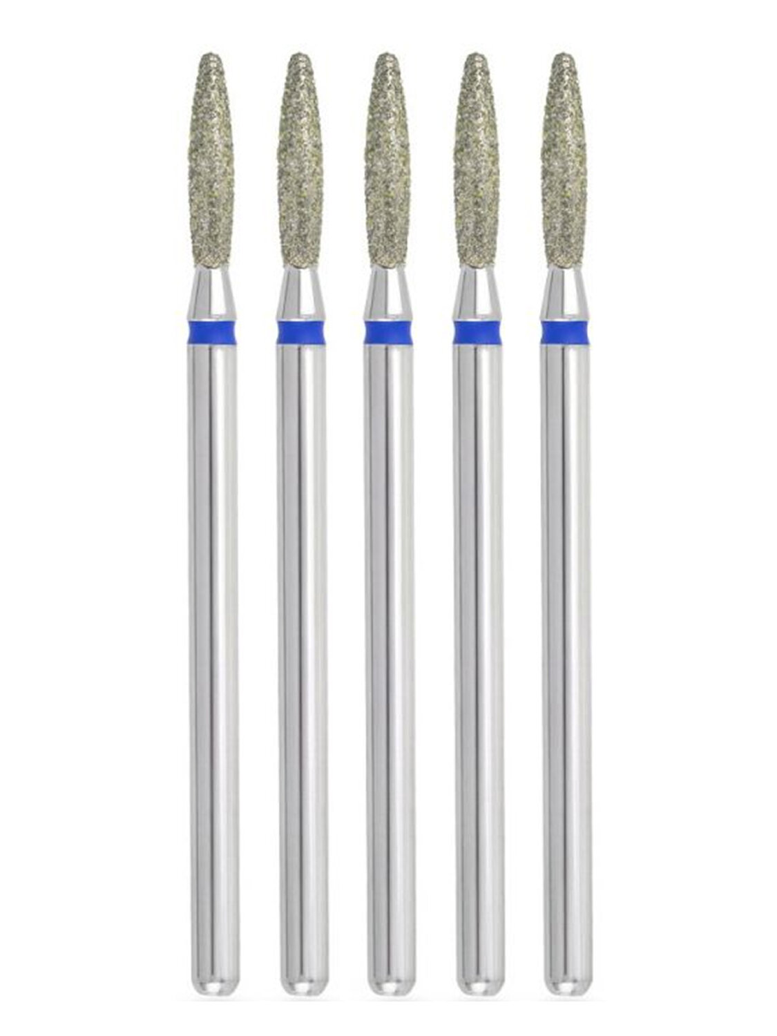 MANITA Фреза алмазная пламя тупое для аппаратного маникюра 866.104.244.100.021 ФАПЗ-2.1-10С, синяя насечка, ø 2,1 мм, 5 шт. 579762 28368 