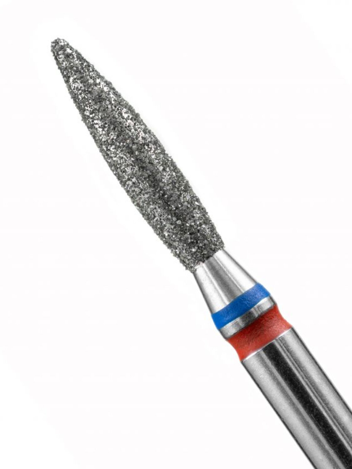 MANITA Фреза алмазная пламя острое для аппаратного маникюра 866.104.243.100.021 ФАП-2.1 10 М-С, сине-красная насечка, ø 2,1 мм, 5 шт. 579766 28365 