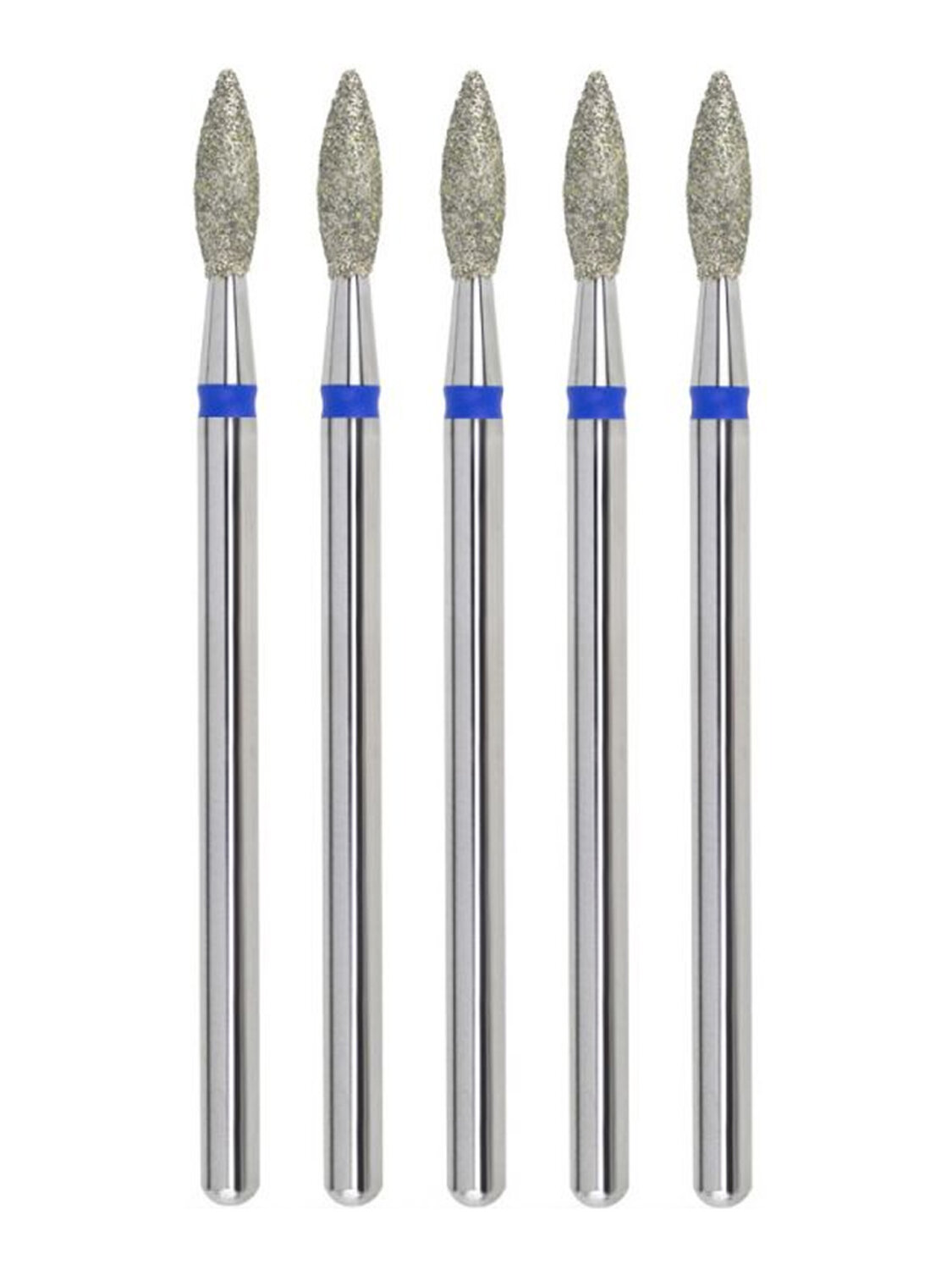 MANITA Фреза алмазная пламя острое для аппаратного маникюра 866.104.243.080.025 ФАП 2.5-8С, синяя насечка, ø 2,5 мм, 5 шт. 579768 28364 