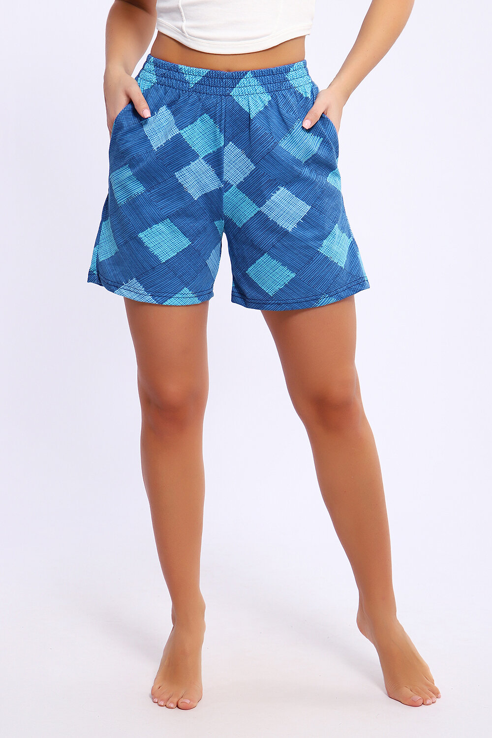 Натали Шорты 579796 21034 ромбы/синий