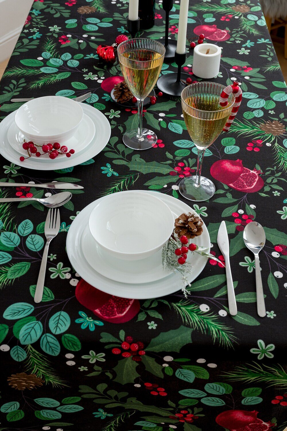 Натали Скатерть 579801 Скатерть Гранатовый сад черный