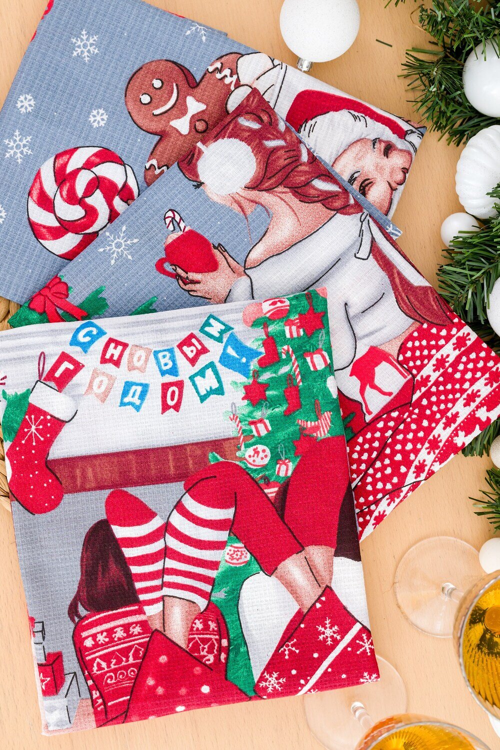 Натали Полотенце 579802 Полотенце вафельное Тепло в каждом мгновении серый