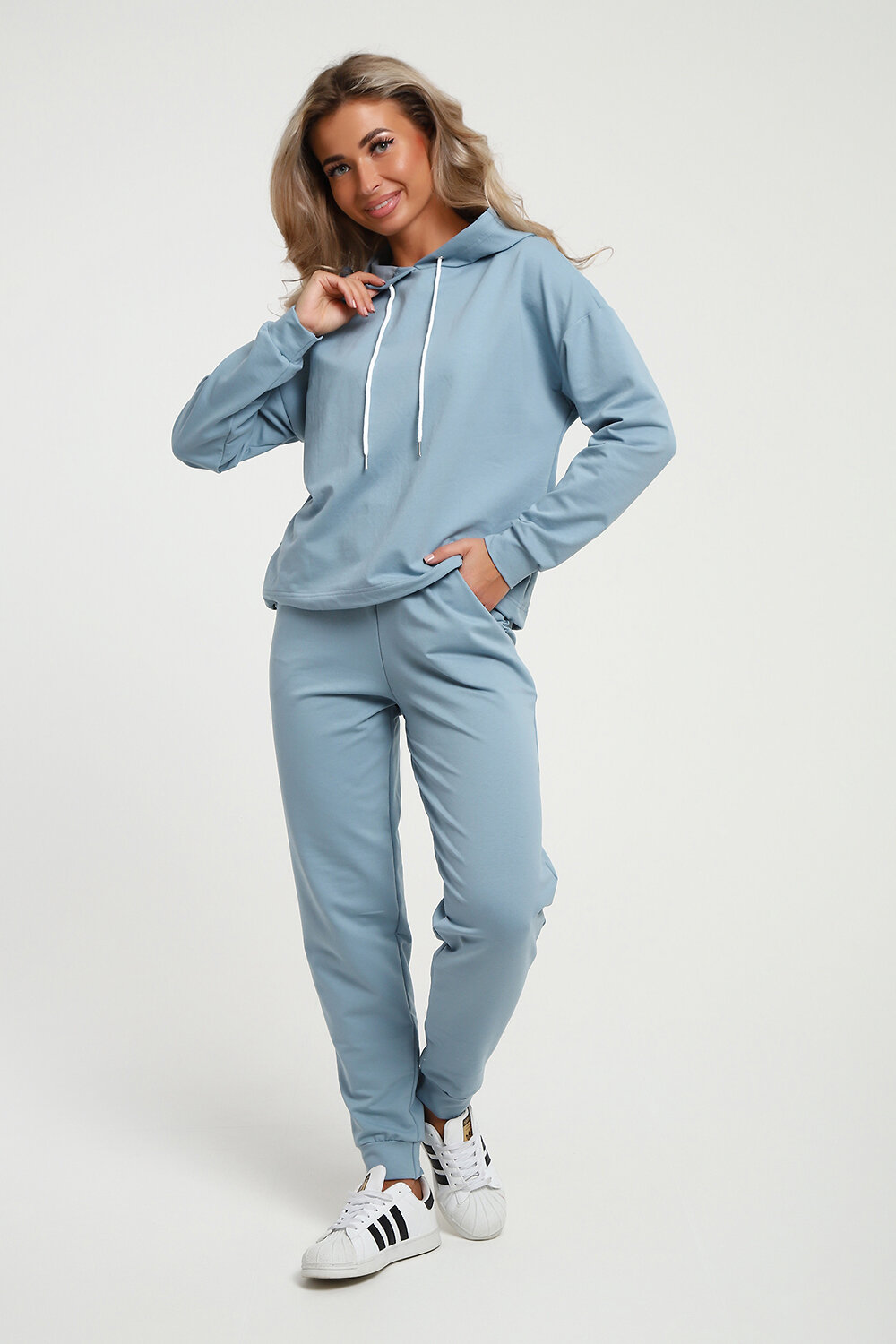 Натали Костюм 579919 36852 серо-голубой