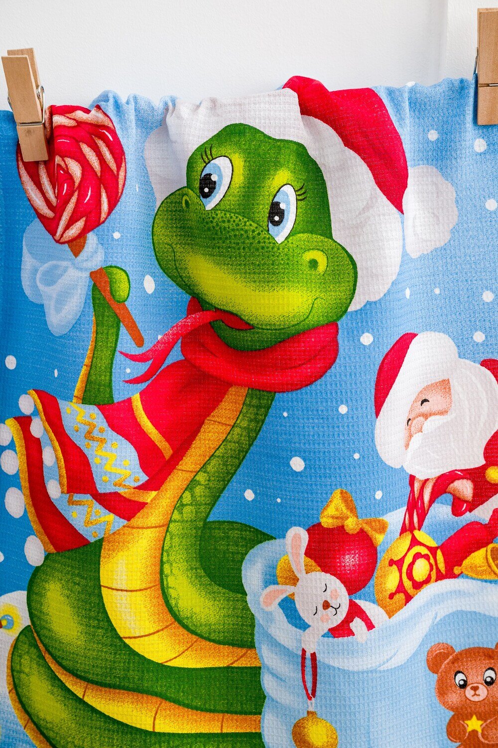 Натали Полотенце 579930 Полотенце кухонное Мечты в новогоднюю ночь сине-серый