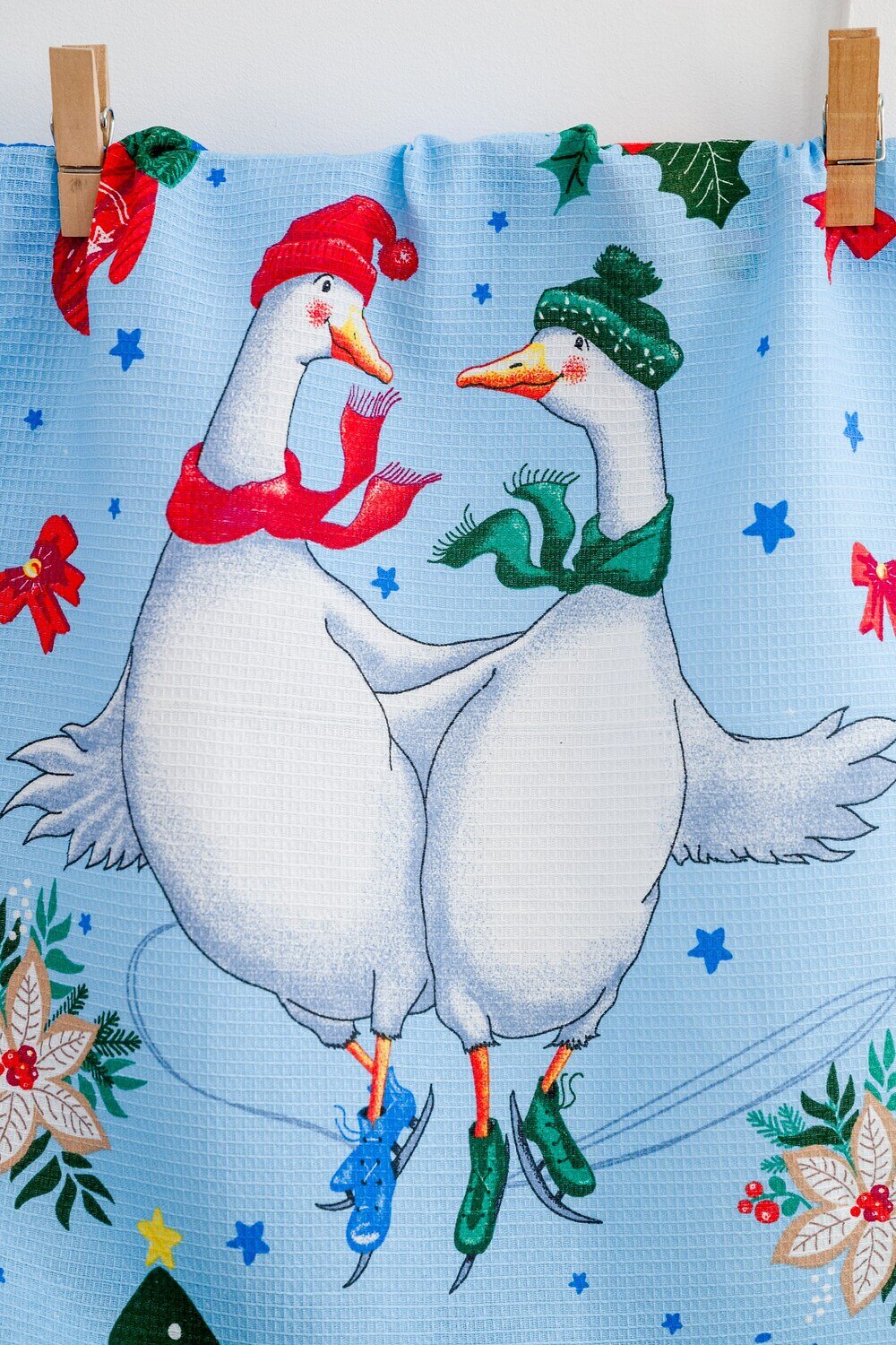 Натали Полотенце 579934 Набор кухонных полотенец Зимний день голубой/синий