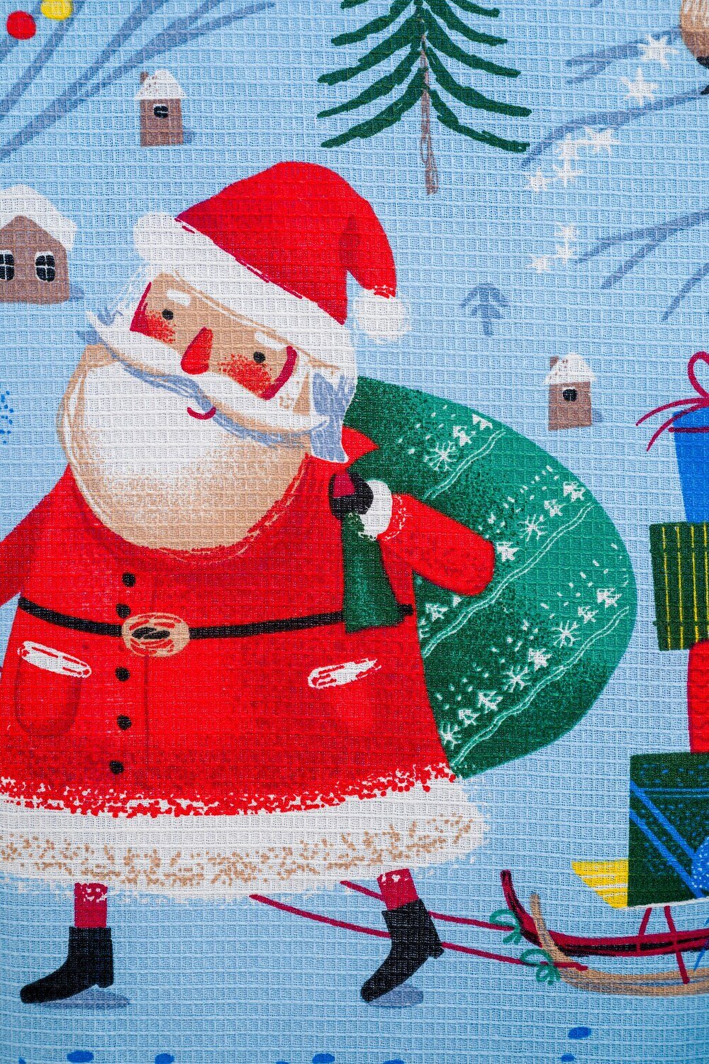 Натали Полотенце 579934 Набор кухонных полотенец Зимний день голубой/синий