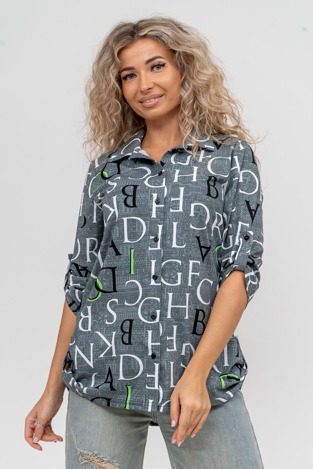 Натали Рубашка 579999 36823 хаки