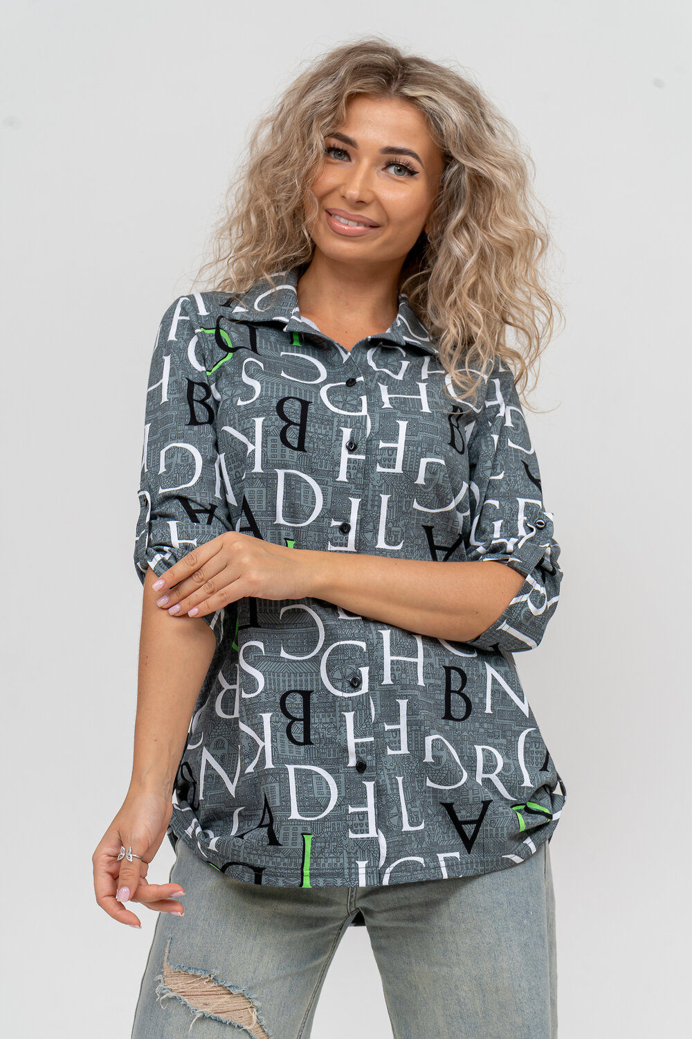 Натали Рубашка 579999 36823 хаки