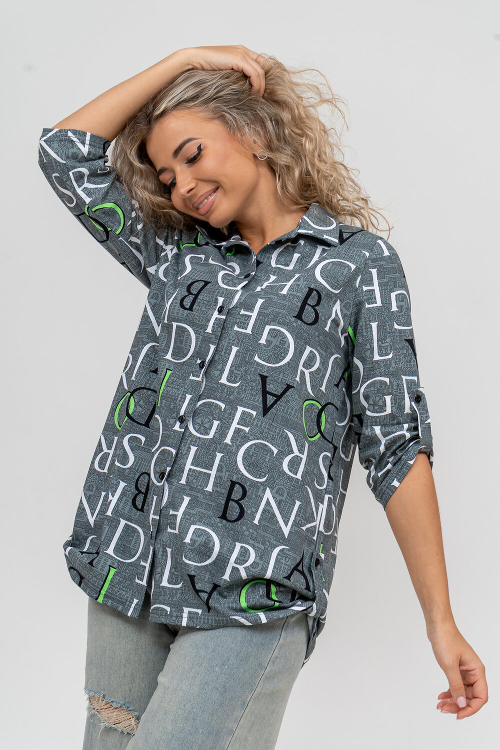 Натали Рубашка 579999 36823 хаки