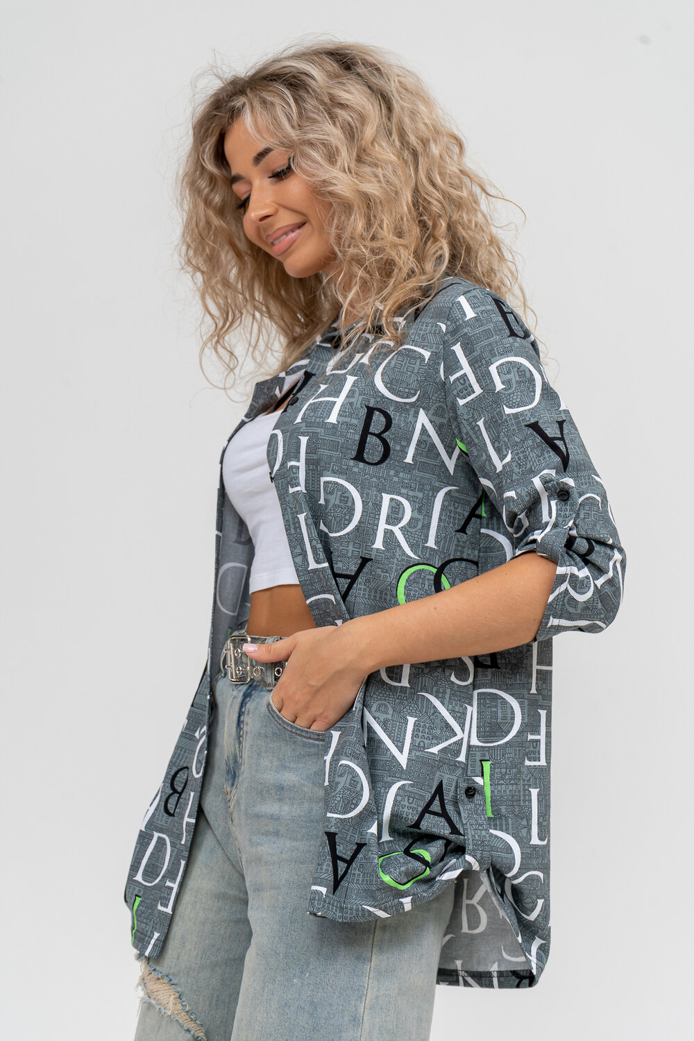 Натали Рубашка 579999 36823 хаки