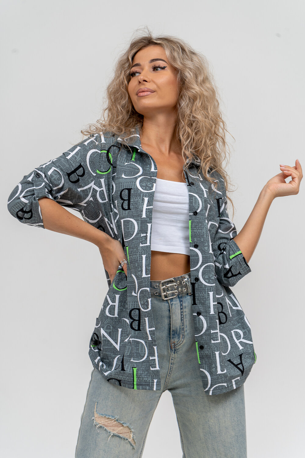 Натали Рубашка 579999 36823 хаки