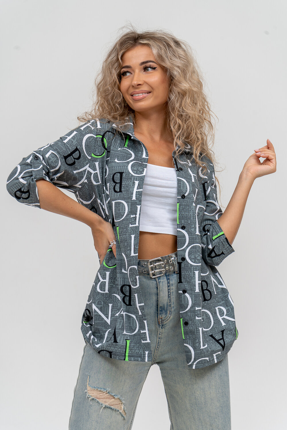 Натали Рубашка 579999 36823 хаки