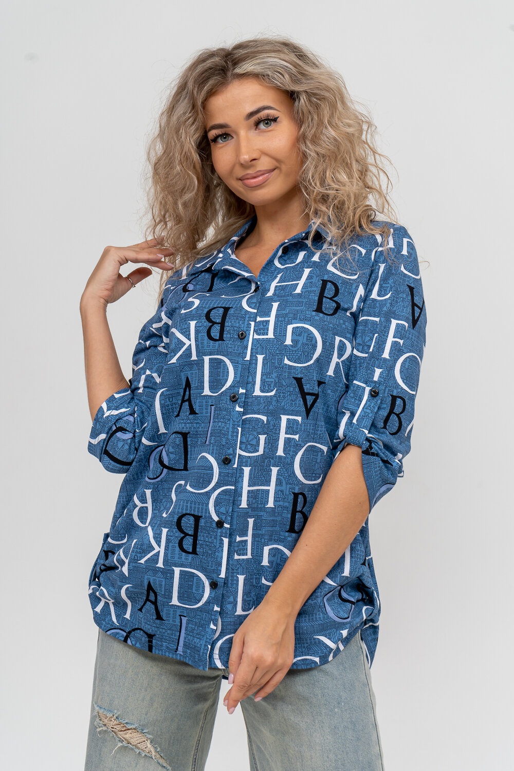 Натали Рубашка 580000 36823 синий