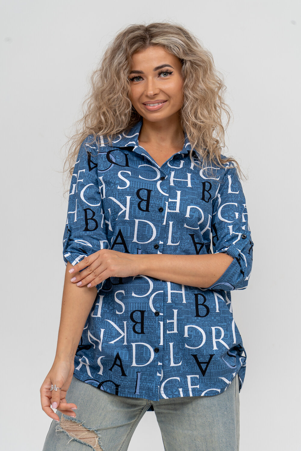 Натали Рубашка 580000 36823 синий