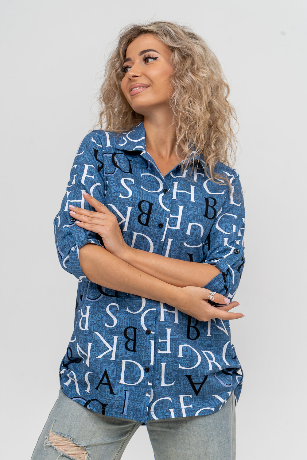 Натали Рубашка 580000 36823 синий