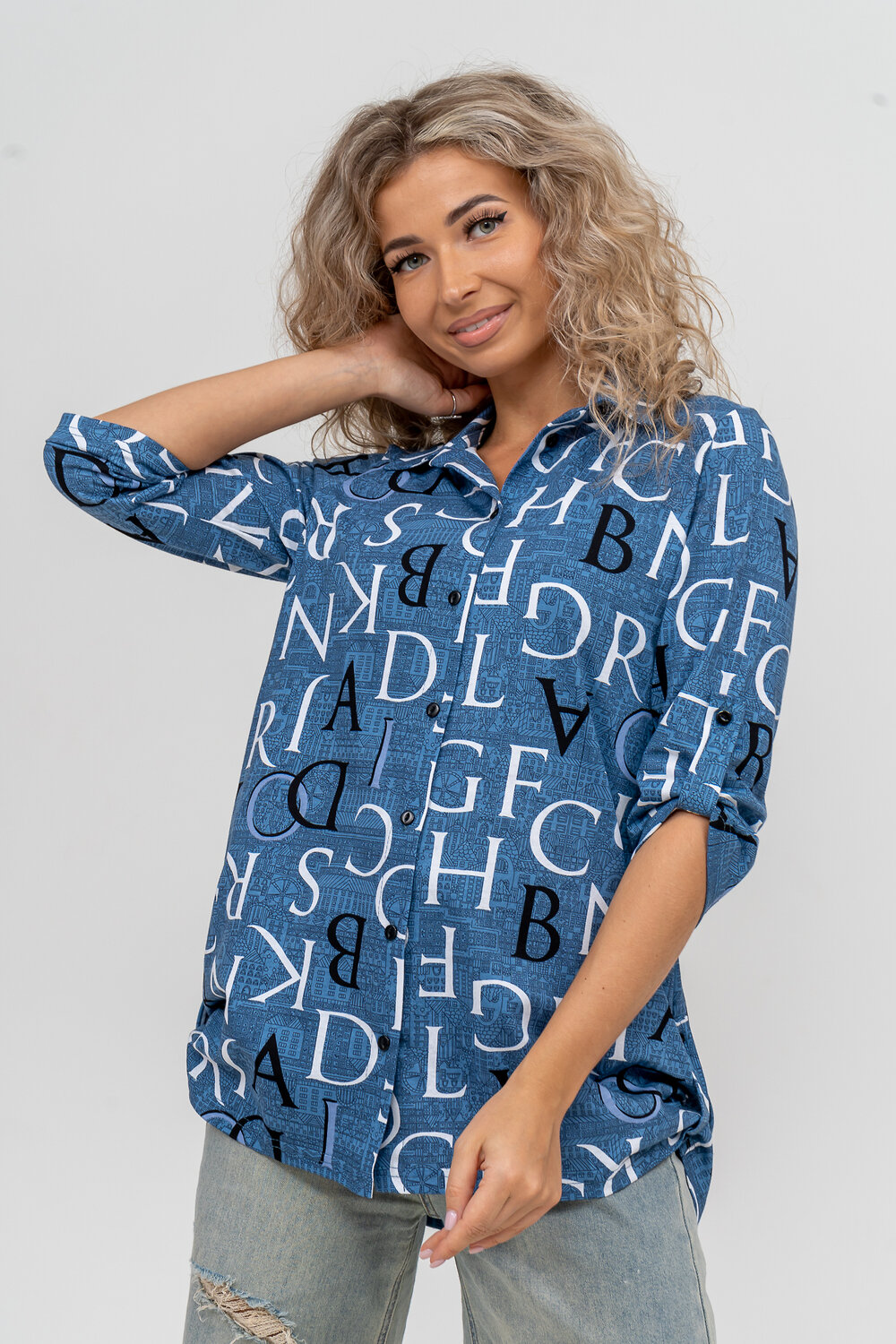 Натали Рубашка 580000 36823 синий