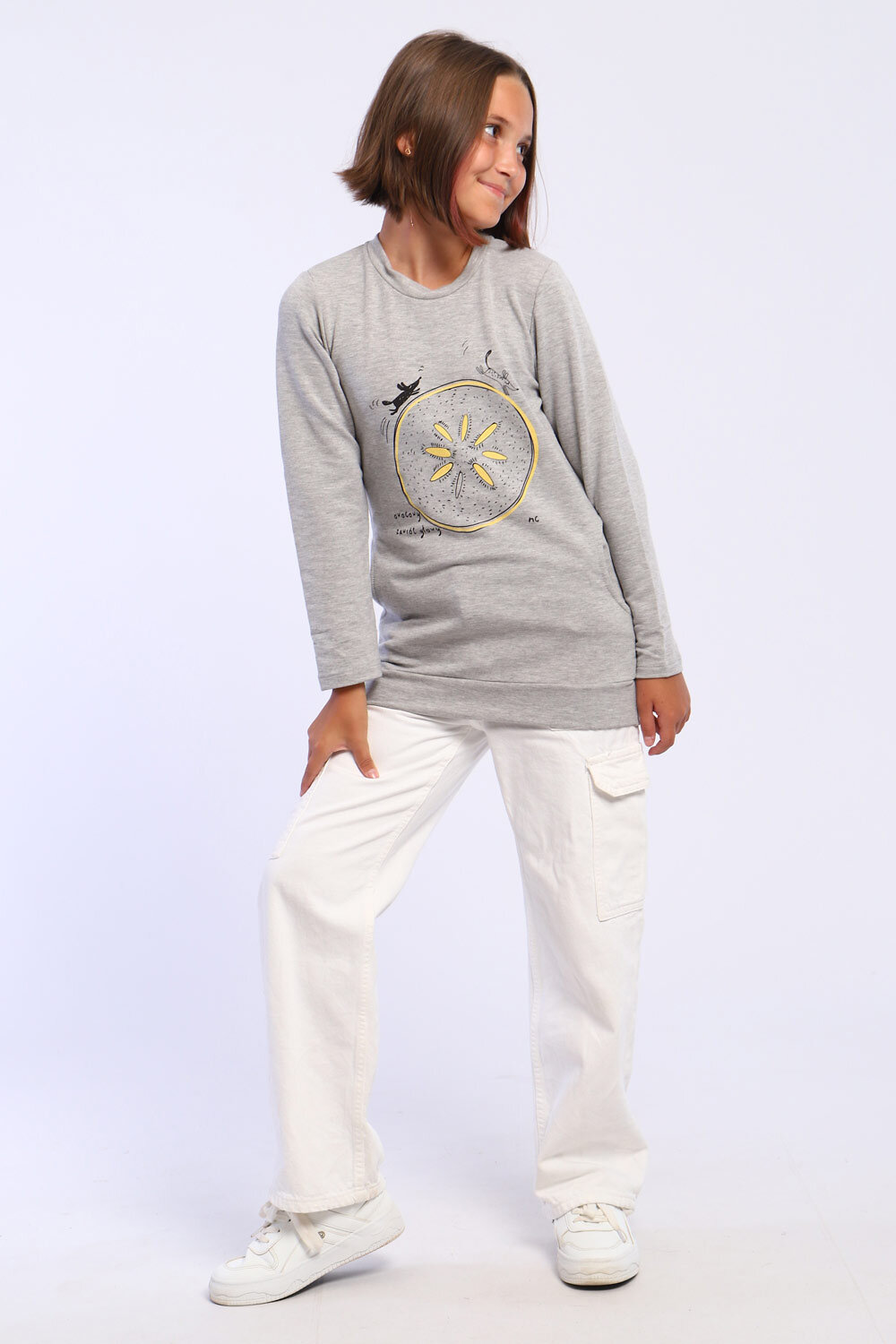 Натали Толстовка 580005 51131 серый меланж