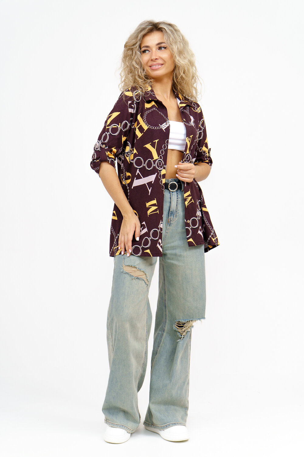 Натали Рубашка 580044 36806 коричневый