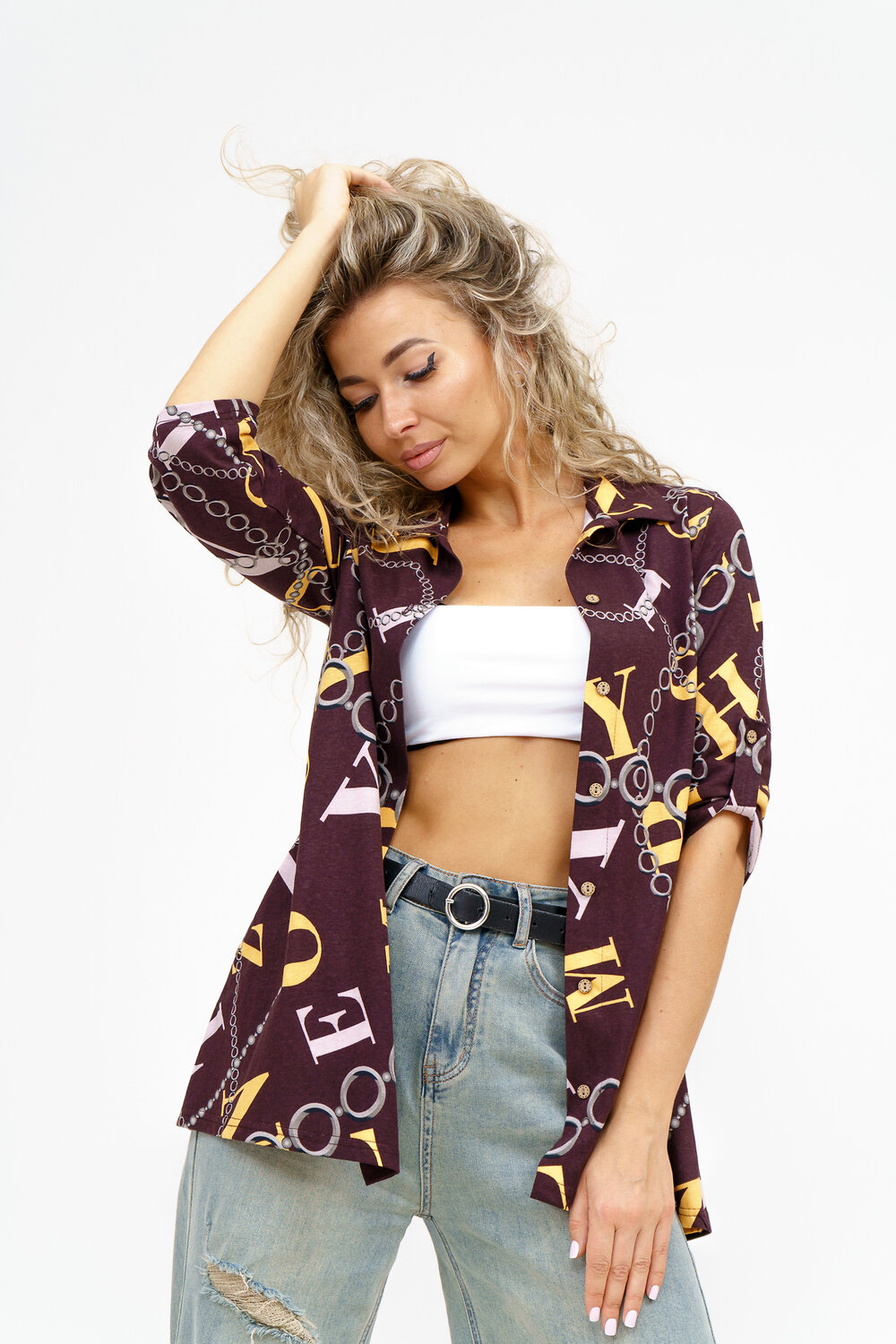 Натали Рубашка 580044 36806 коричневый