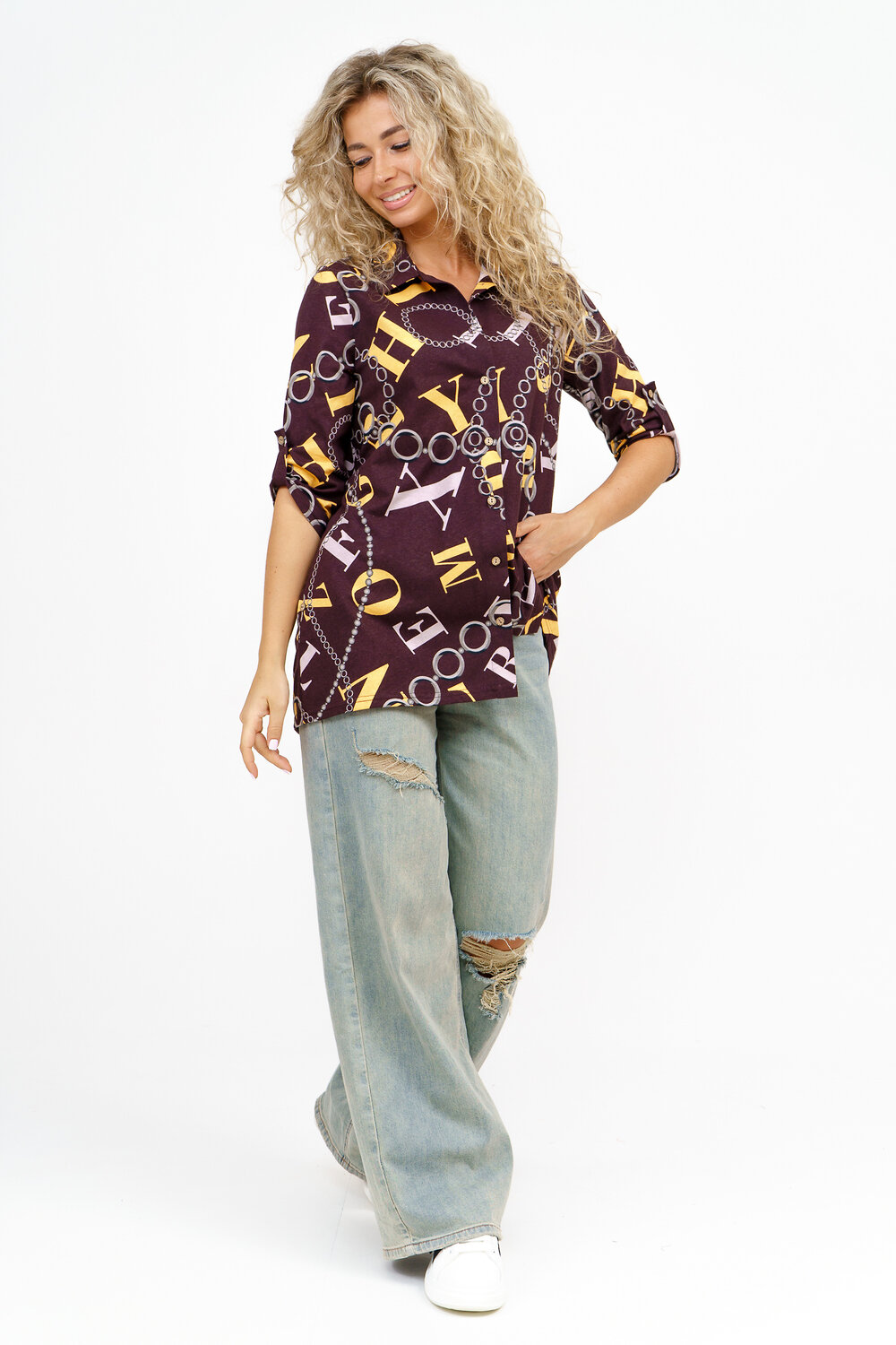 Натали Рубашка 580044 36806 коричневый