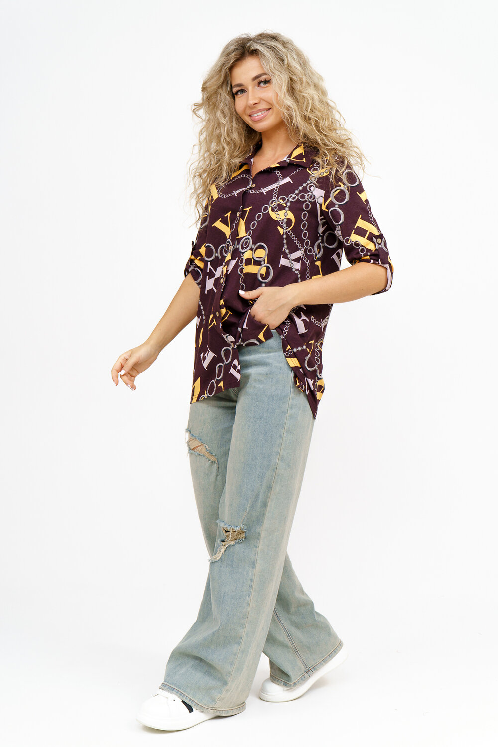 Натали Рубашка 580044 36806 коричневый