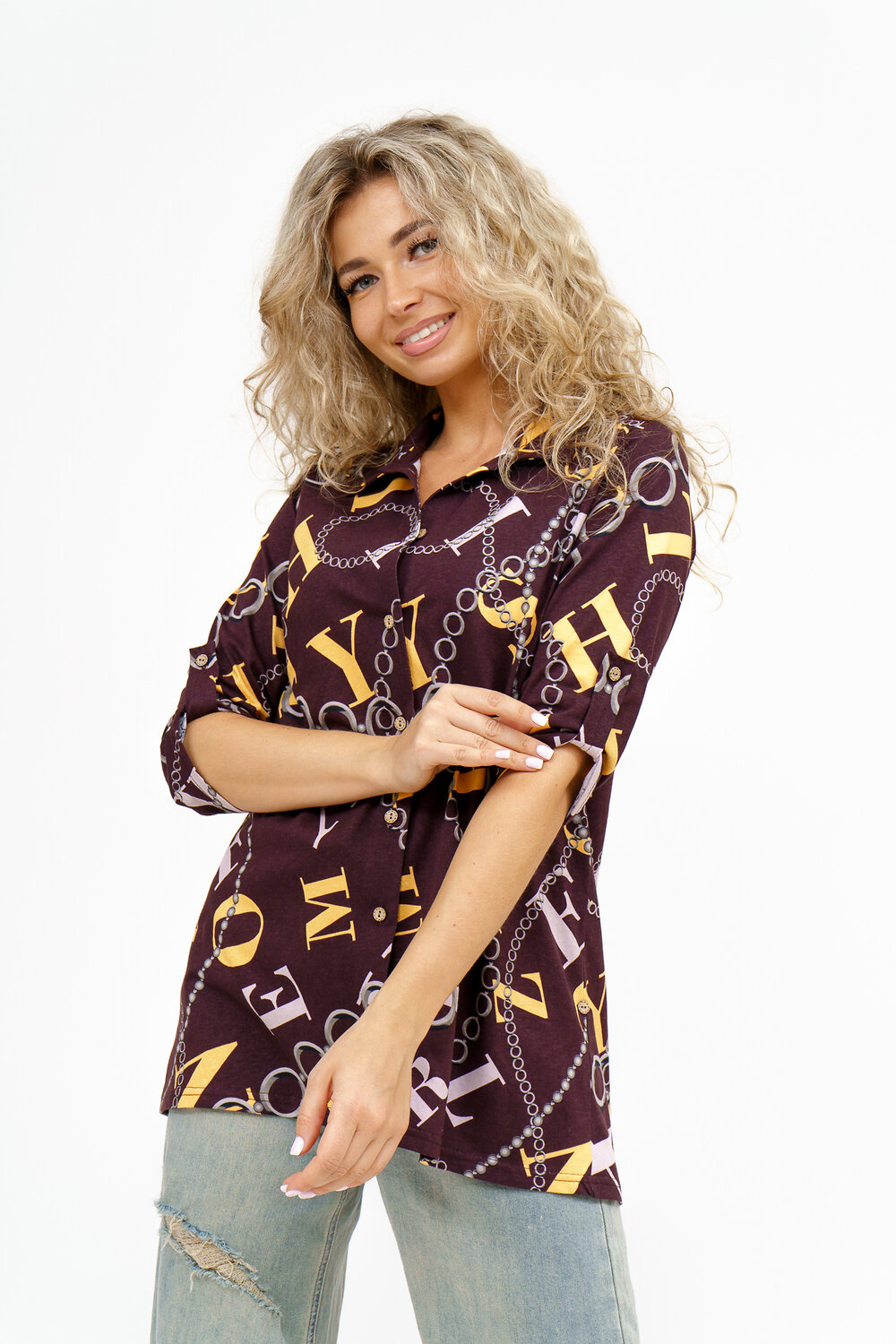 Натали Рубашка 580044 36806 коричневый