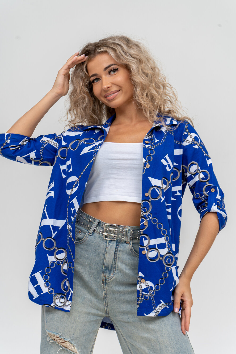 Натали Рубашка 580045 36806 василек