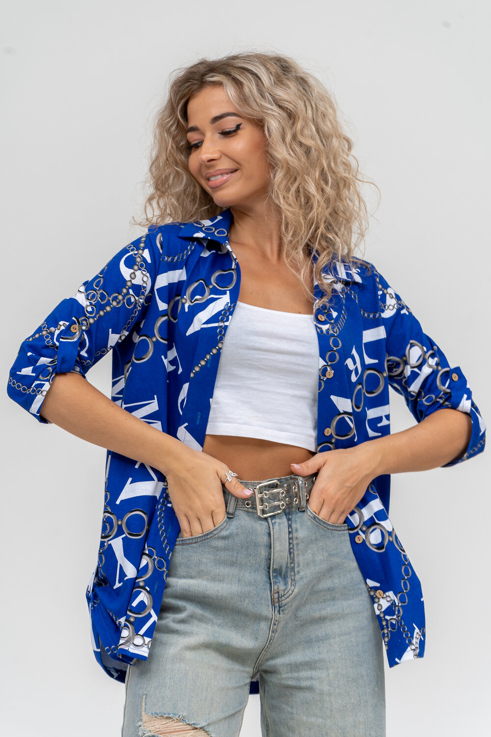 Натали Рубашка 580045 36806 василек