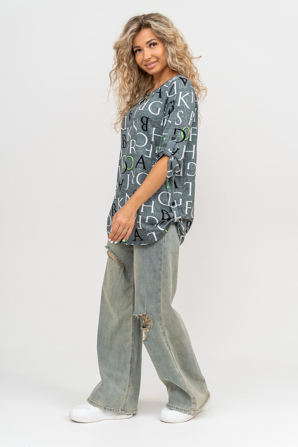 Натали Туника 580051 36800 серо-зеленый