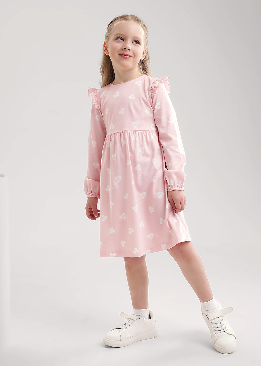 CLEVER Платье 548180 756740кдн св.розовый/молочный