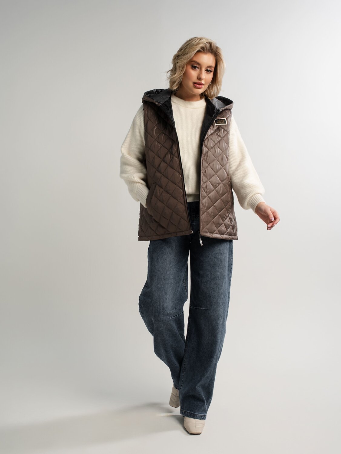 LT Collection Жилет 580066 Б14632-18М коричневый