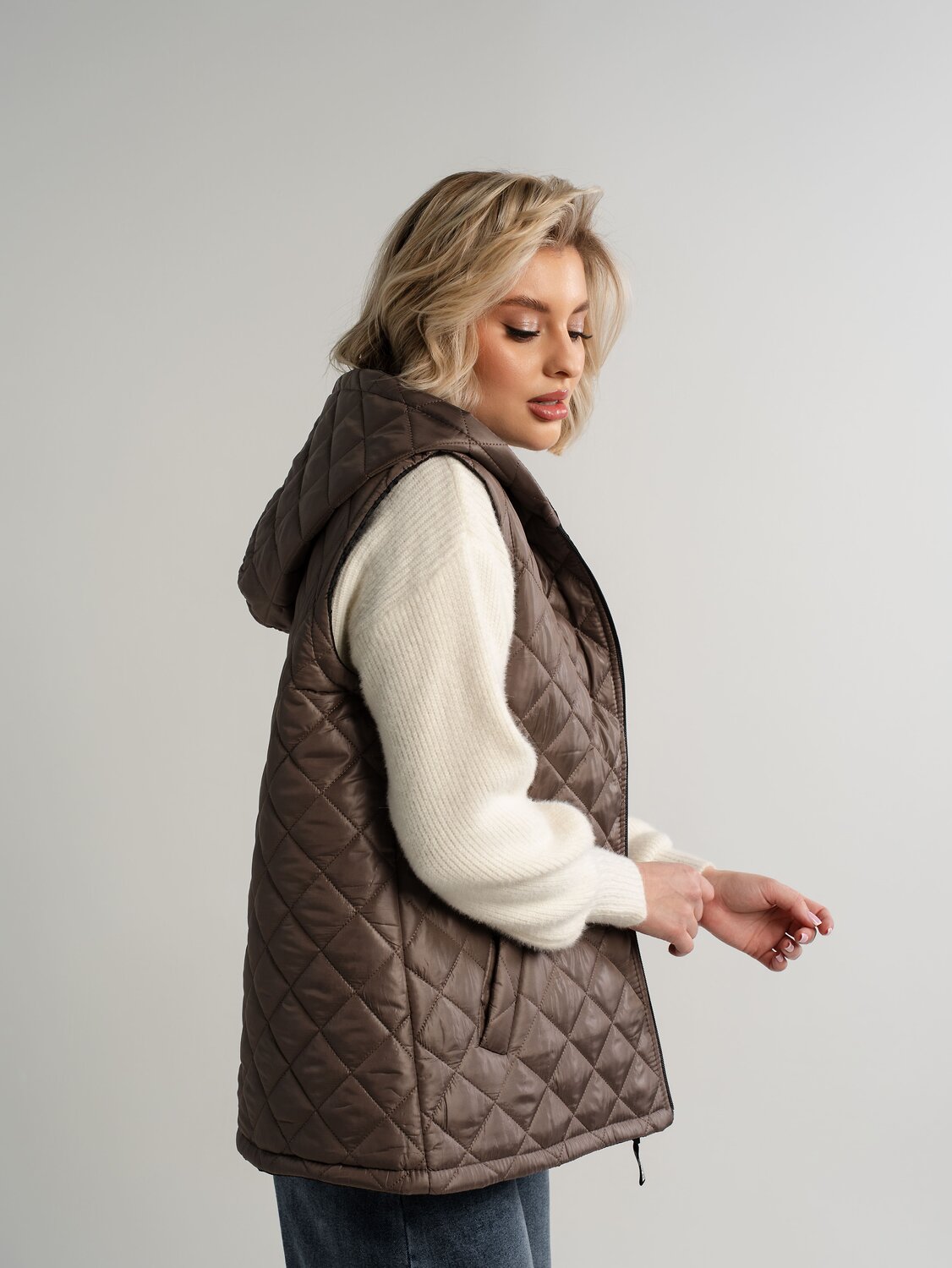 LT Collection Жилет 580066 Б14632-18М коричневый