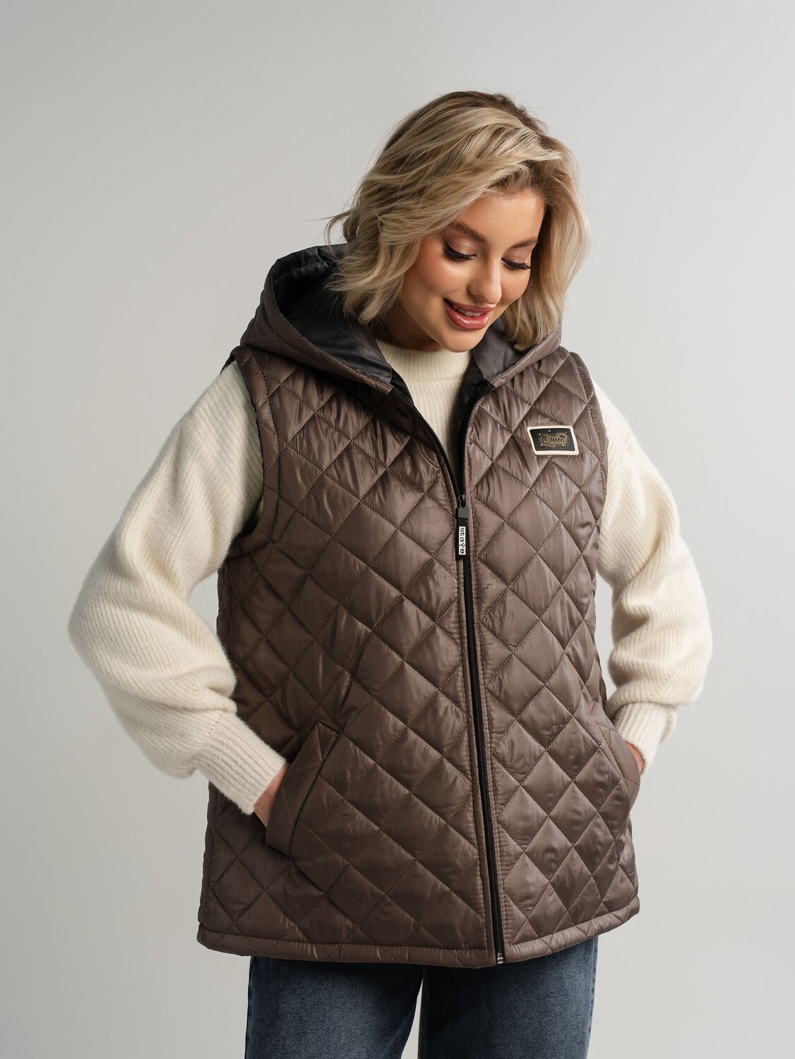 LT Collection Жилет 580066 Б14632-18М коричневый