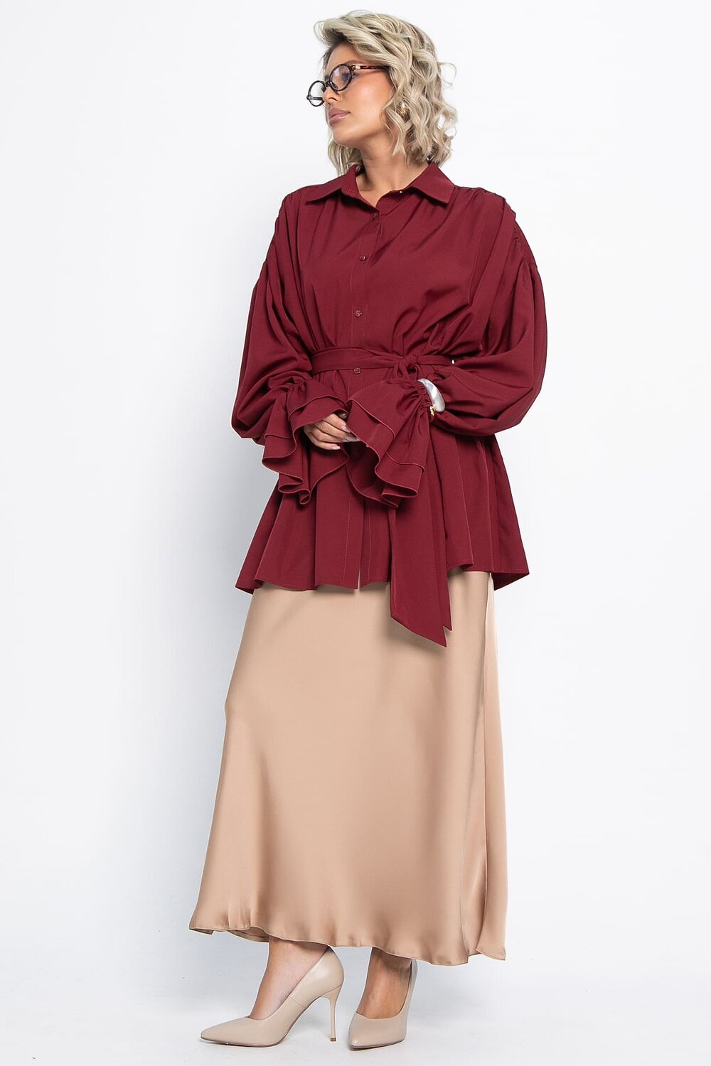 LT Collection Блуза 580067 Б14949-5М бордовый