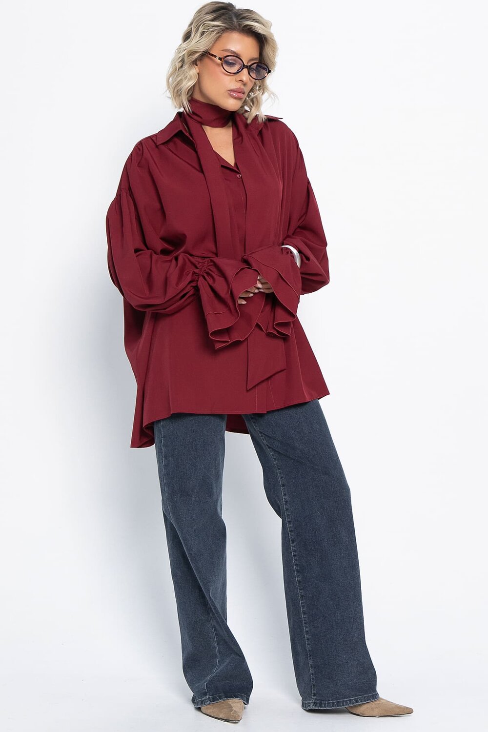 LT Collection Блуза 580067 Б14949-5М бордовый