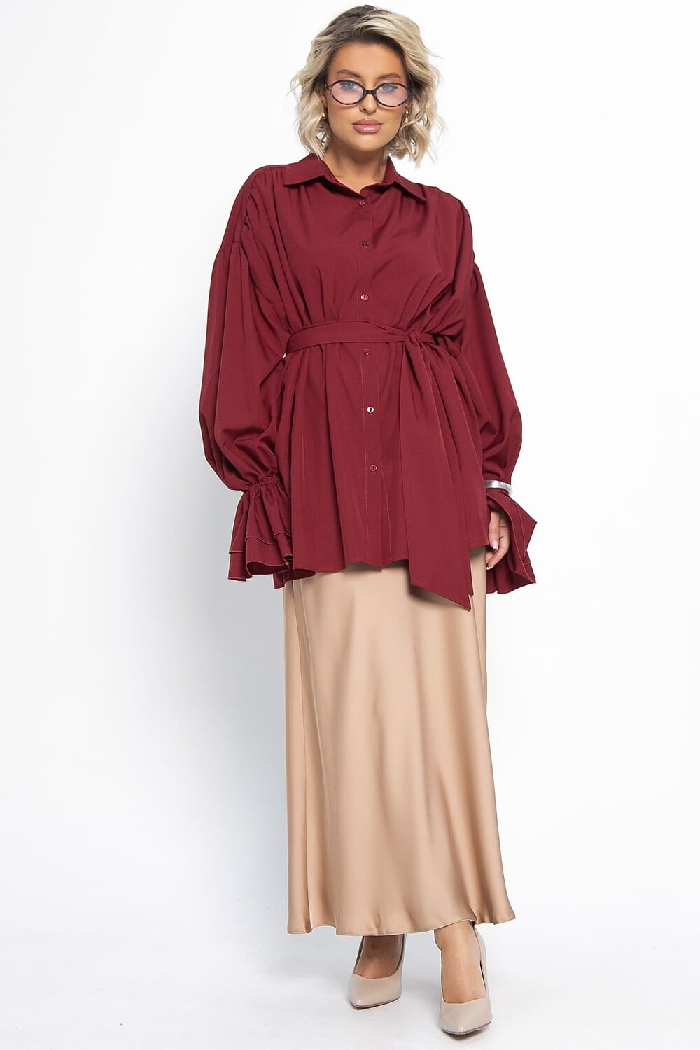 LT Collection Блуза 580067 Б14949-5М бордовый