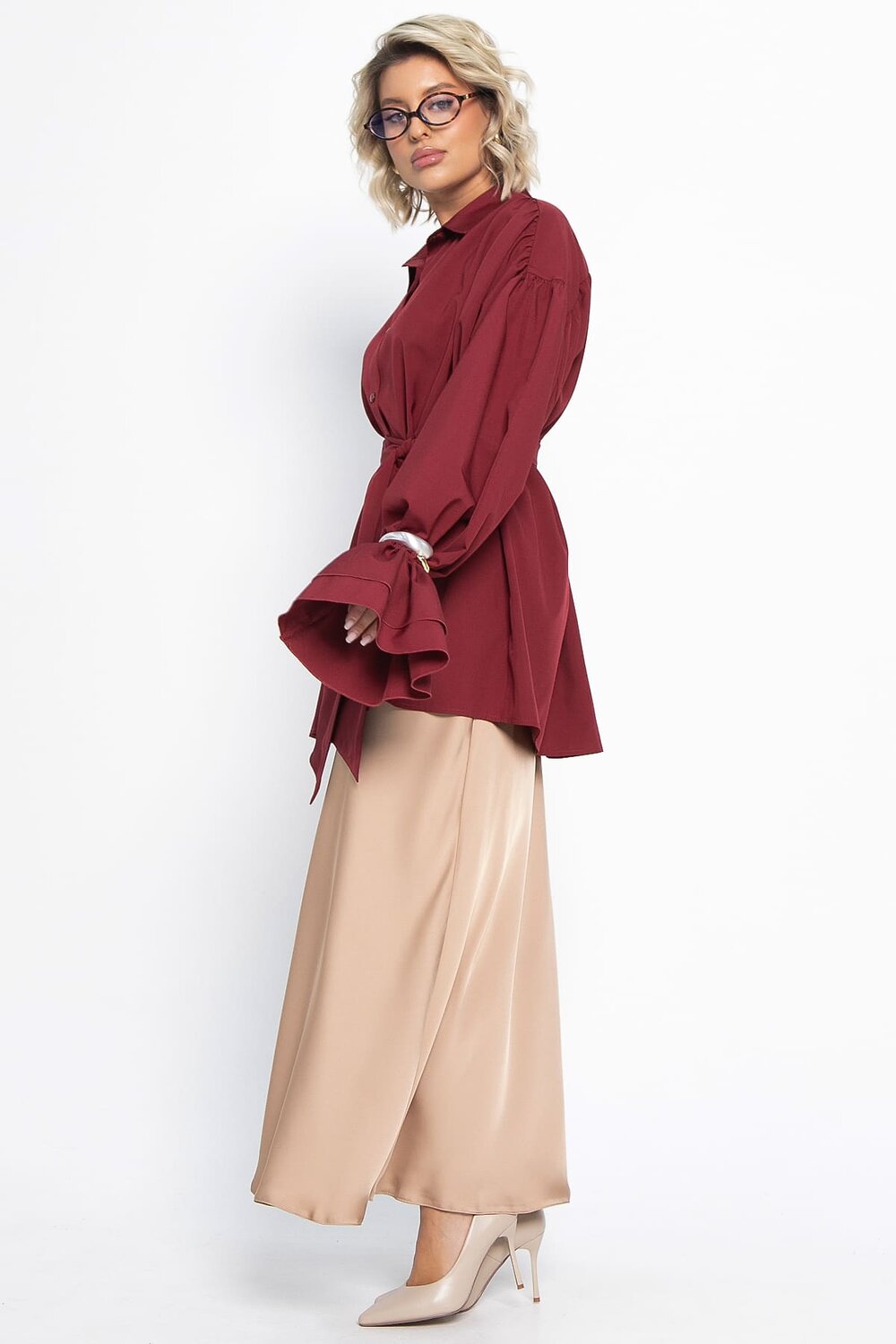 LT Collection Блуза 580067 Б14949-5М бордовый